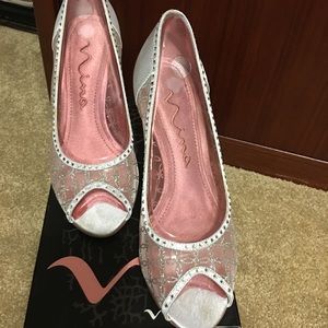 Nina Silver Trells heels